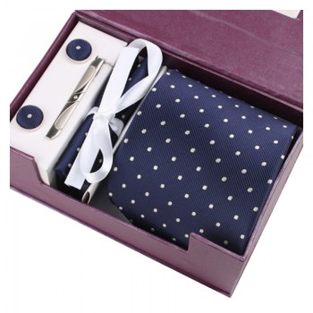 8.5cm波点礼盒装领带 商务套装正装领带厂家直销