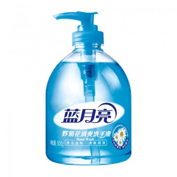 蓝月亮洗手液500g瓶装野菊花香清爽润泽双手、泡沫丰富、容易冲洗