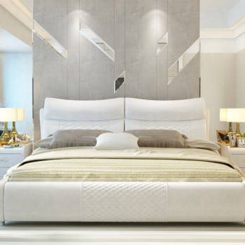 皮床主卧小户型储物双人床真皮床婚床现代简约1.8米1.5m储物床