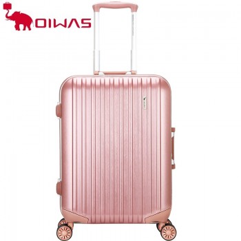 爱华仕（OIWAS）铝框拉杆箱 登机旅行箱 玫瑰金行李箱OCX6228