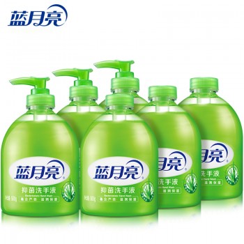 蓝月亮洗手液芦荟500g*6瓶装瓶补促销装滋润保湿清洁官方正品
