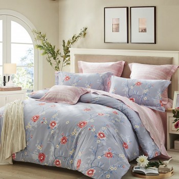 LOVO 家纺罗莱生活荣誉出品 纯棉床上四件套全棉田园被套床单1.5m床